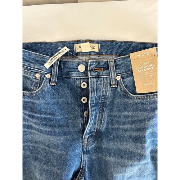 Madewell Item NM892 Tall Curvy Low-Slung Straight Jeans, Size T25 - Picture 6 of 7